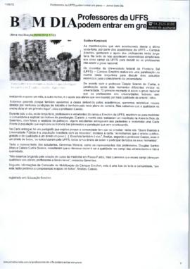Professores da UFFS podem entrar em greve