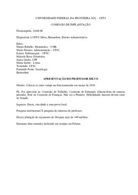 Relato da Comissão de Implantação da UFFS – 160409