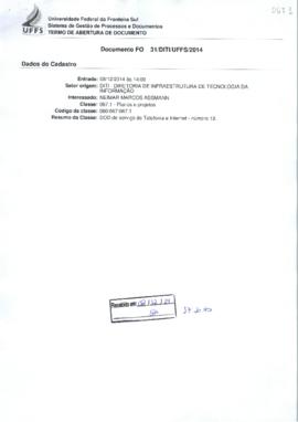 DOD de serviço de Telefonia e Internet - número 13