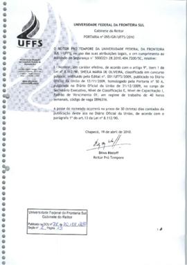 Portaria 095-GR-2010