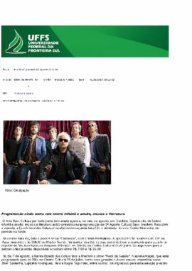 Arte Sesc promove 1º Agosto Cultural