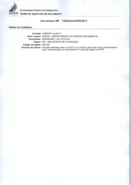 Relato de Reunião sobre a implantação do AFD na UFFS - 140817