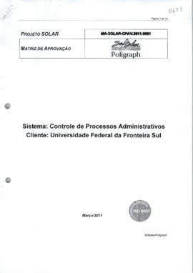 Projeto Solar - Matriz de Aprovação - CPAV