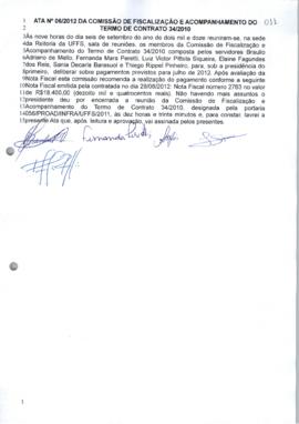 Ata 06 de acompanhamento do Contrato 34-2010 - Solar