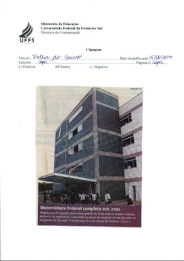 Universidade Federal completa seis anos