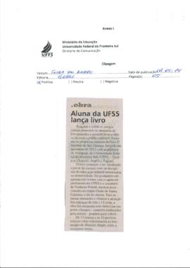 Aluna da UFFS lança livro