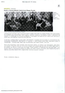 Apoio a Universidade Federal em Passo Fundo