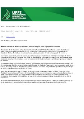 Residência médica recebe 246 candidatos