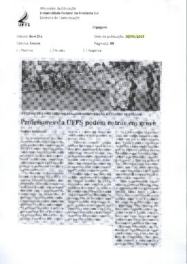 Professores da UFFS podem entrar em greve