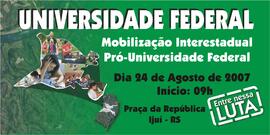 Cartaz Universidade Federal Mobilização Interestadual