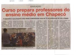 Curso prepara professores do ensino médio em Chapecó