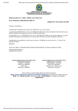 Ofício Circular nº 2/2020/SECOC