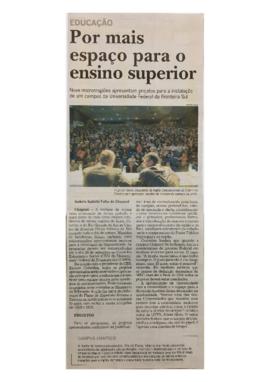 Por mais espaço para o ensino superior