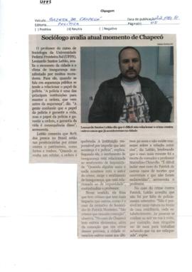 Sociólogo avalia atual momento de Chapecó
