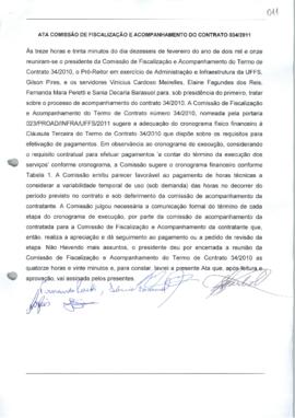 Ata 01 da Comissão de acompanhamento de contrato